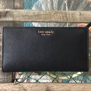 Kate Spade Cameron Black Large Slim Bifold Wallet
